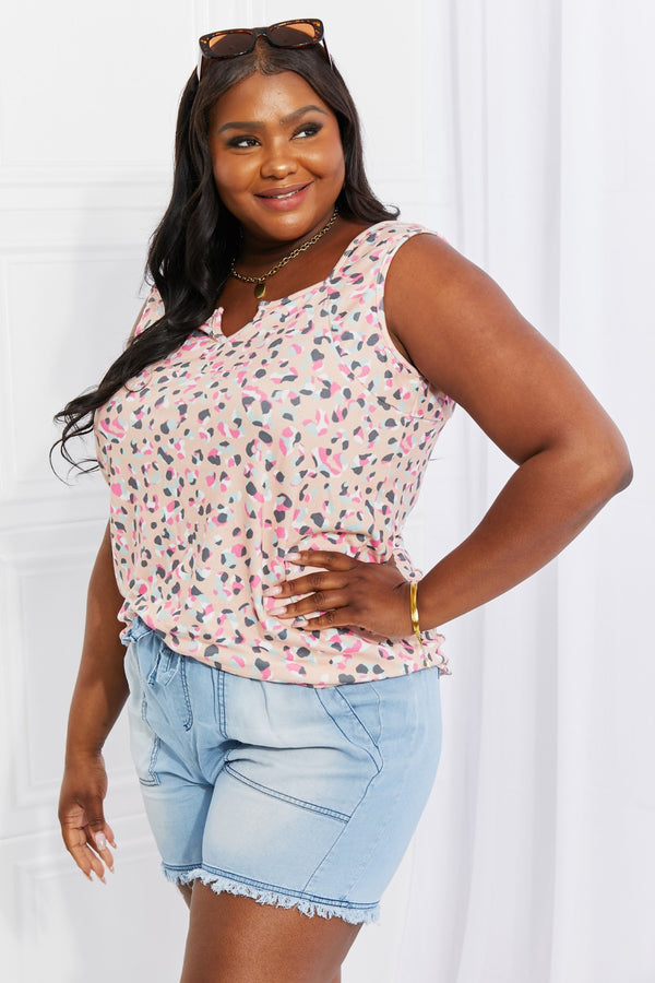 Heimish Full Size Printed Sleeveless Top-Teresa's Fashionista LLC