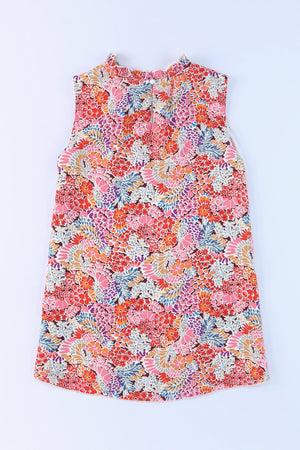 Floral Mock Neck Tank Top-Teresa's Fashionista LLC