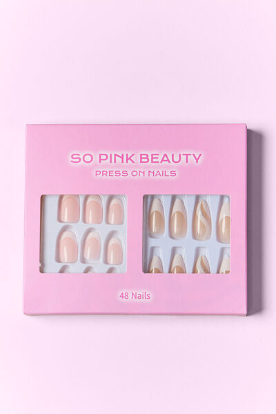 SO PINK BEAUTY Press On Nails 2 Packs-Teresa's Fashionista LLC