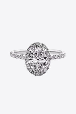 2 Carat Moissanite Platinum-Plated Ring-Teresa's Fashionista LLC