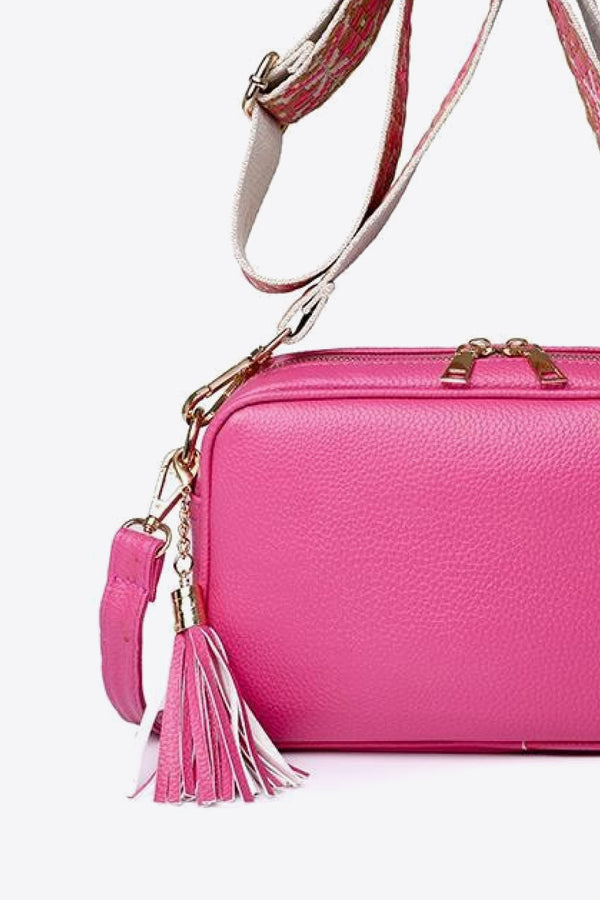 PU Leather Tassel Crossbody Bag-Teresa's Fashionista LLC