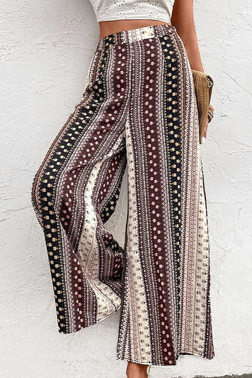 Floral High Waist Wide Leg Pants-Teresa's Fashionista LLC