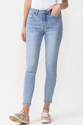 Lovervet Full Size Talia High Rise Crop Skinny Jeans-Teresa's Fashionista LLC