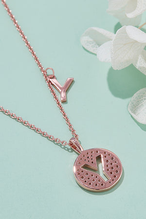 Moissanite U to Z Pendant Necklace-Teresa's Fashionista LLC