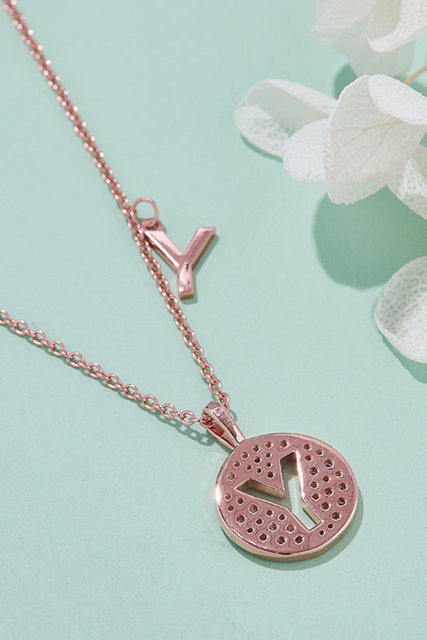 Moissanite U to Z Pendant Necklace-Teresa's Fashionista LLC