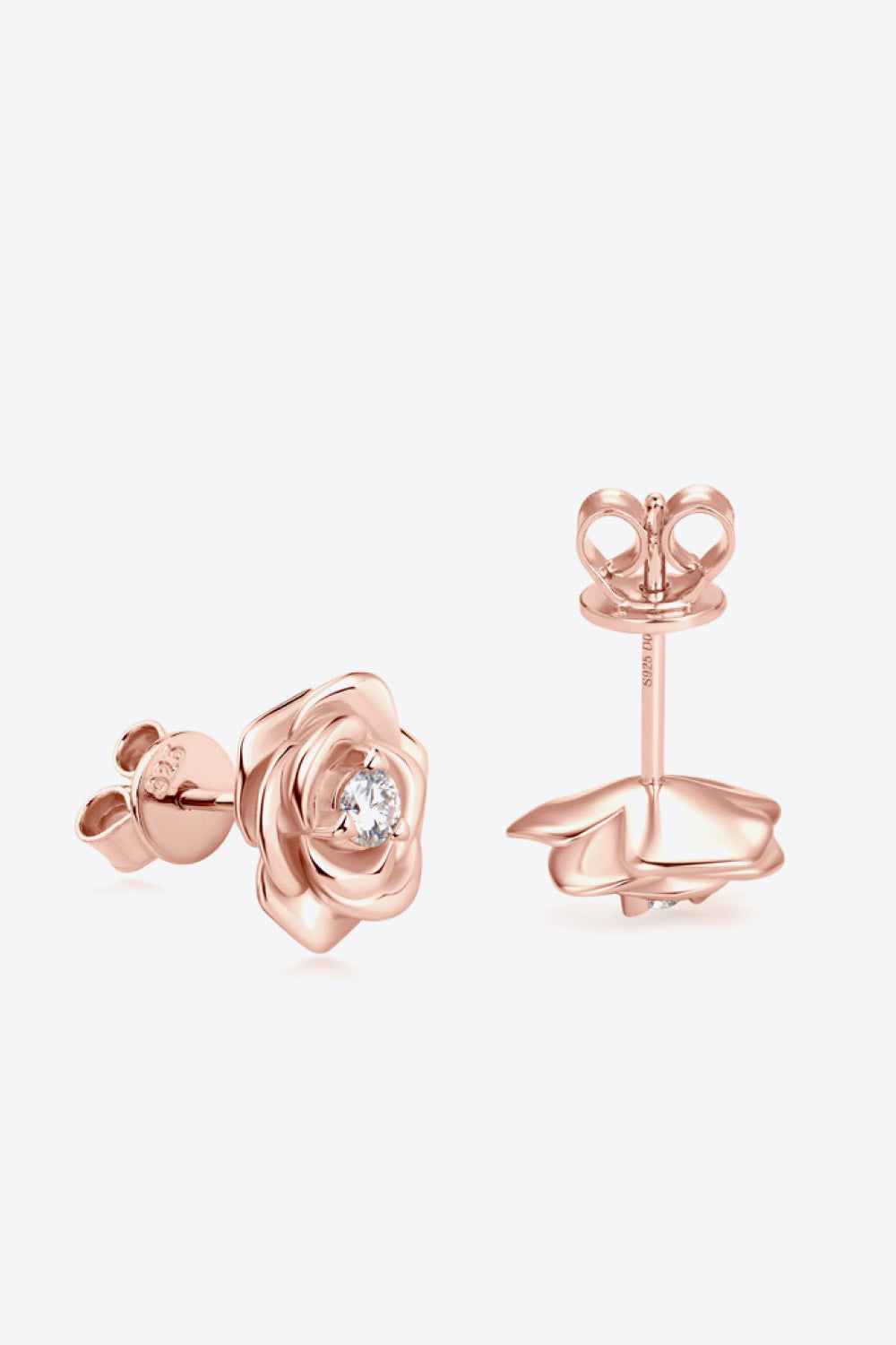 Moissanite Flower 925 Sterling Silver Earrings-Teresa's Fashionista LLC