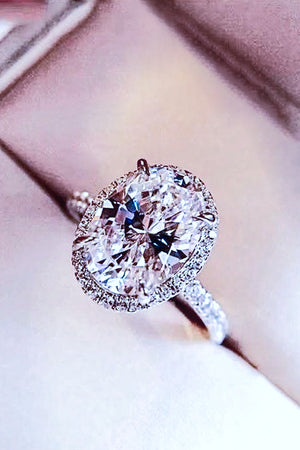 2 Carat Moissanite Platinum-Plated Ring-Teresa's Fashionista LLC