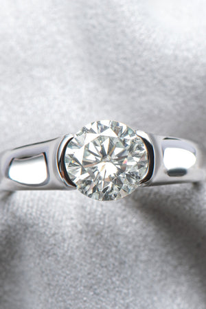 Looking Good 2 Carat Moissanite Platinum-Plated Ring-Teresa's Fashionista LLC