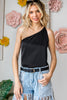 One-Shoulder Sleeveless Top-Teresa's Fashionista LLC