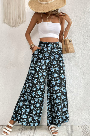 Floral Pocket Culottes-Teresa's Fashionista LLC