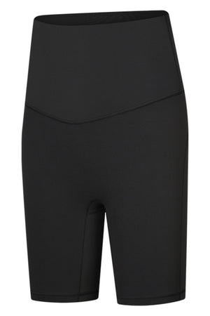 Seamless High-Rise Wide Waistband Biker Shorts-Teresa's Fashionista LLC