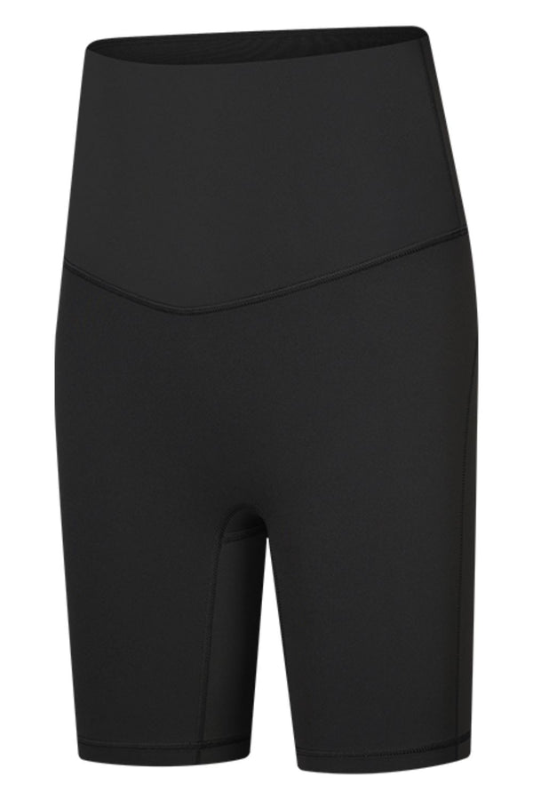 Seamless High-Rise Wide Waistband Biker Shorts-Teresa's Fashionista LLC