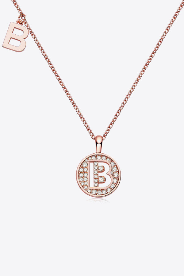 Moissanite A to J Pendant Necklace-Teresa's Fashionista LLC