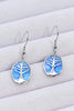 Opal Blue Platinum-Plated Drop Earrings-Teresa's Fashionista LLC