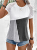 Color Block Raglan Sleeve Round Neck Tee-Teresa's Fashionista LLC