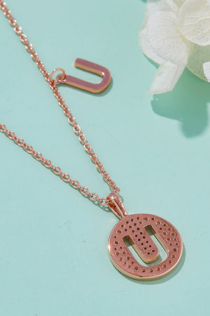 Moissanite U to Z Pendant Necklace-Teresa's Fashionista LLC