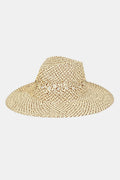 Fame Cutout Woven Straw Hat-Teresa's Fashionista LLC