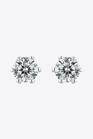 Good Days Ahead Moissanite Stud Earrings-Teresa's Fashionista LLC