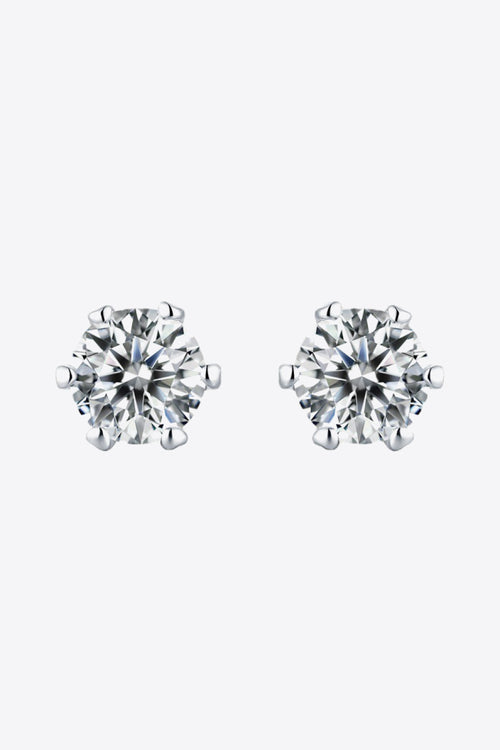Good Days Ahead Moissanite Stud Earrings-Teresa's Fashionista LLC