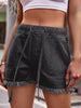 Drawstring Raw Hem Denim Shorts-Teresa's Fashionista LLC