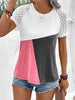 Color Block Raglan Sleeve Round Neck Tee-Teresa's Fashionista LLC