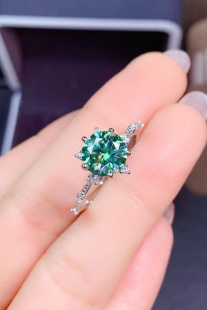 All Eyes On Me 1 Carat Moissanite Platinum-Plated Ring-Teresa's Fashionista LLC