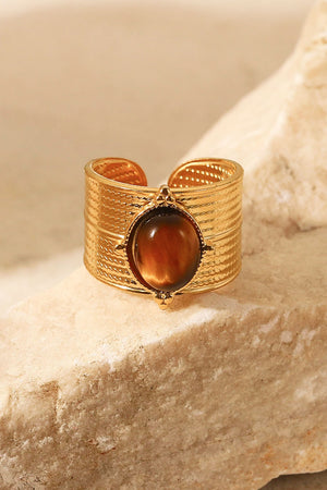 18K Gold-Plated Wide Open Ring-Teresa's Fashionista LLC