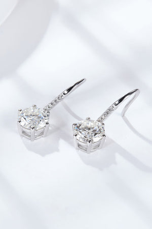 6-Prong Moissanite Drop Earrings-Teresa's Fashionista LLC