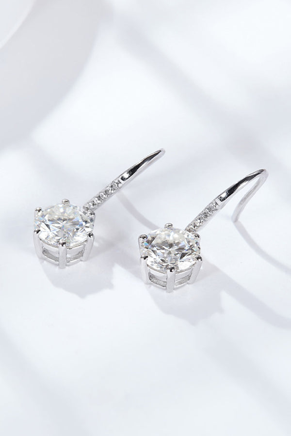 6-Prong Moissanite Drop Earrings-Teresa's Fashionista LLC