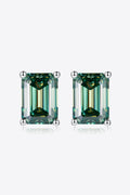 2 Carat Moissanite Stud Earrings in Green-Teresa's Fashionista LLC