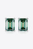 2 Carat Moissanite Stud Earrings in Green-Teresa's Fashionista LLC