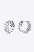 Moissanite Leaf 925 Sterling Silver Earrings-Teresa's Fashionista LLC