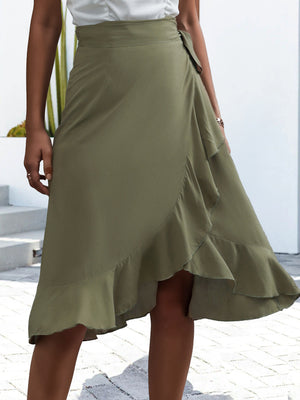Tied Ruffled Skirt-Teresa's Fashionista LLC