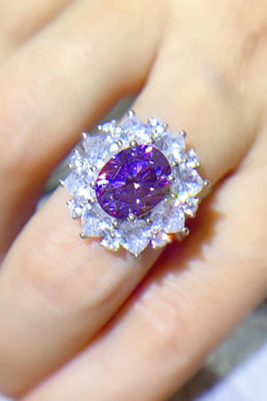 3 Carat Moissanite Platinum-Plated Ring-Teresa's Fashionista LLC