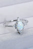 Platinum-Plated Opal and Zircon Ring-Teresa's Fashionista LLC