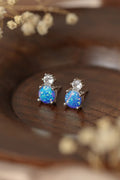 4-Prong Opal Stud Earrings-Teresa's Fashionista LLC