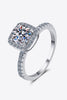 2 Carat Moissanite Square Halo Ring-Teresa's Fashionista LLC
