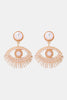 Evil Eye Shape Rhinestone Zinc Alloy Synthetic Dangle Earrings-Teresa's Fashionista LLC