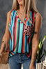 Rainbow Stripe Pocket Patch Tank-Teresa's Fashionista LLC