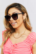 Cat Eye Full Rim Polycarbonate Sunglasses-Teresa's Fashionista LLC
