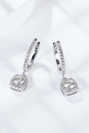 Moissanite Huggie Drop Earrings-Teresa's Fashionista LLC
