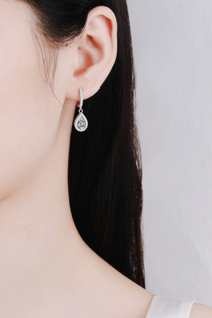 Moissanite Teardrop Earrings-Teresa's Fashionista LLC