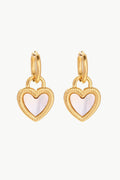 Inlaid Shell Heart Drop Earrings-Teresa's Fashionista LLC