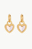 Inlaid Shell Heart Drop Earrings-Teresa's Fashionista LLC