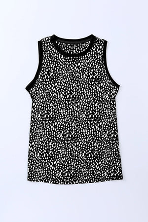 Printed Round Neck Tank-Teresa's Fashionista LLC