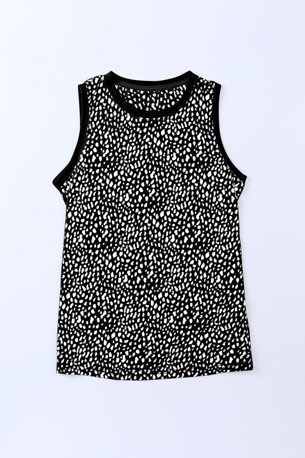 Printed Round Neck Tank-Teresa's Fashionista LLC
