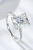 4 Carat Moissanite 4-Prong Side Stone Ring-Teresa's Fashionista LLC