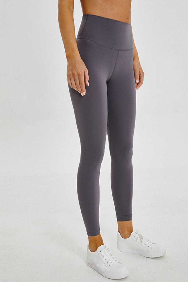Wide Seamless Band Waist Sports Leggings-Teresa&#39;s Fashionista LLC