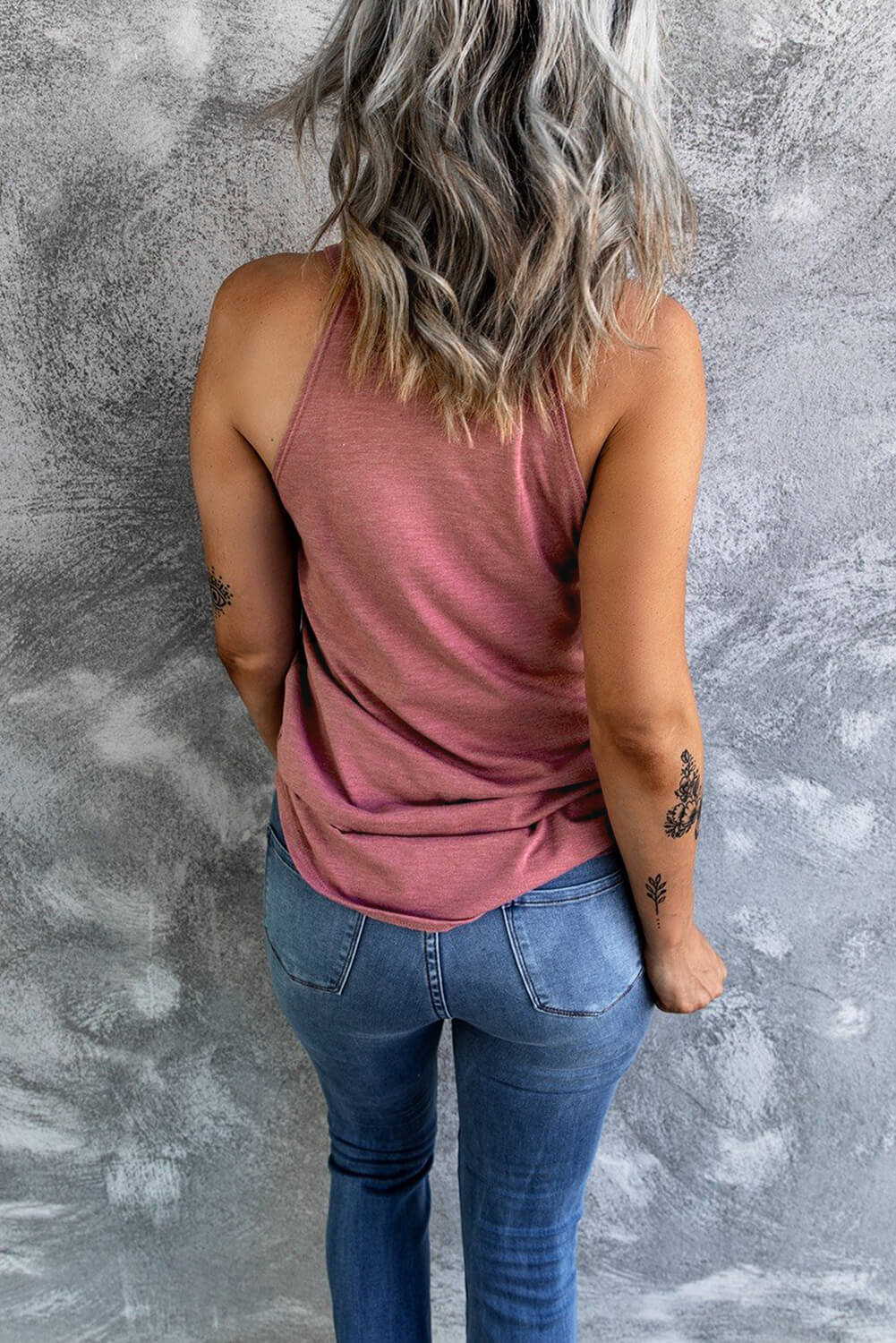 Curved Hem Grecian Tank Top-Teresa&#39;s Fashionista LLC