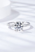 1.5 Carat Moissanite Side Stone Ring-Teresa's Fashionista LLC